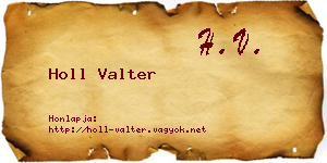 Holl Valter névjegykártya